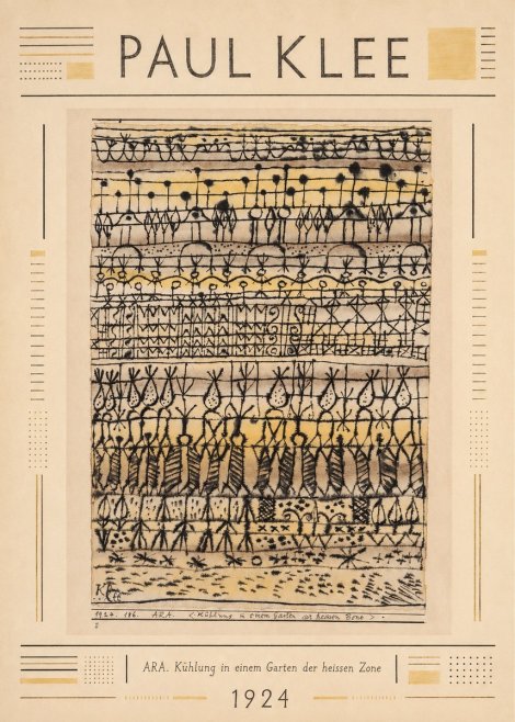 Paul Klee Ara. Kühlung in Einem Garten Der Heissen Zone No2 - Plakat