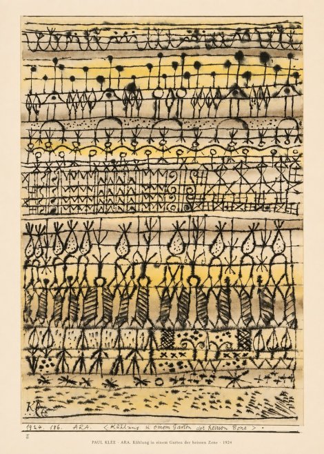 Paul Klee Ara. Kühlung in Einem Garten Der Heissen Zone No6 - Plakat