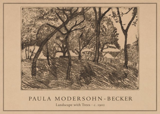Paula Modersohn-Becker Landscape with Trees No1 - Plakat