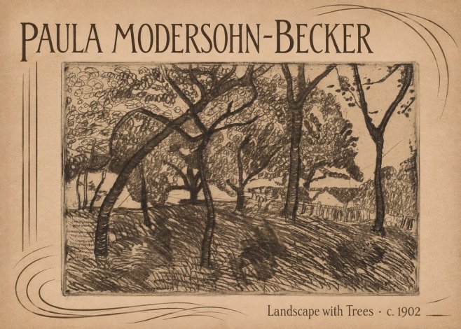Paula Modersohn-Becker Landscape with Trees No2 - Plakat