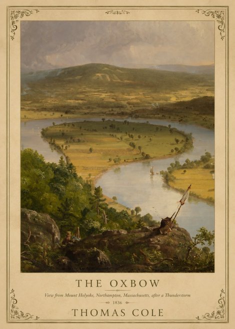 Thomas Cole View from Mount Holyoke, Northampton, Massachusetts, After a Thunderstorm—the Oxbow III No4 - Plakat