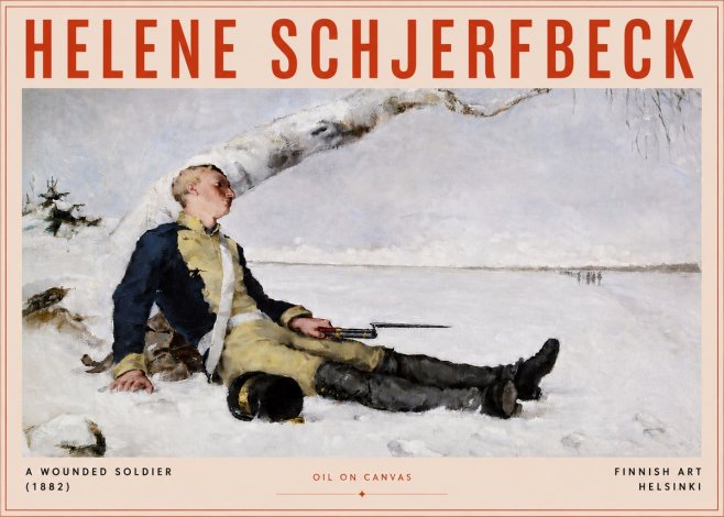 Helene Schjerfbeck A Wounded Soldier (1882) No5 - Plakat
