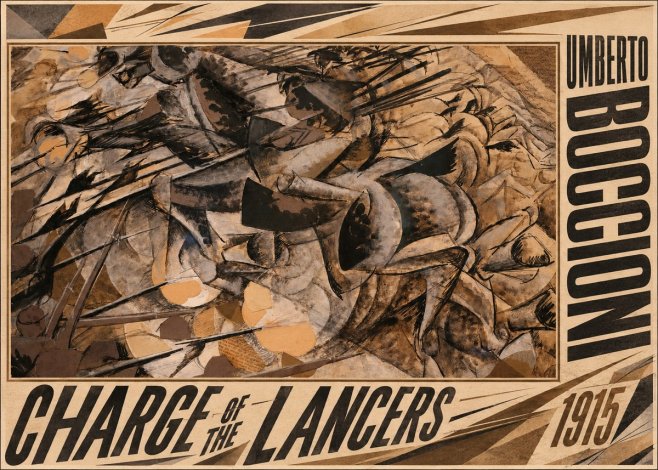 Umberto Boccioni Charge of the Lancers No3 - Plakat