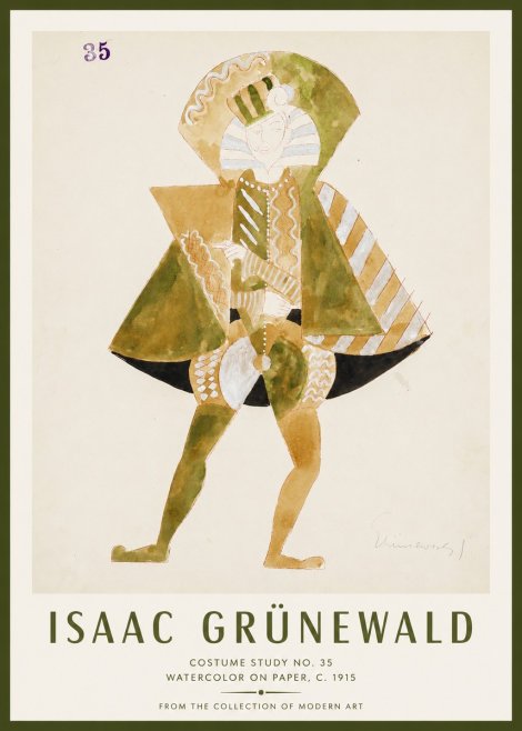 Isaac Grünewald Costume Study No. 35 No1 - Plakat