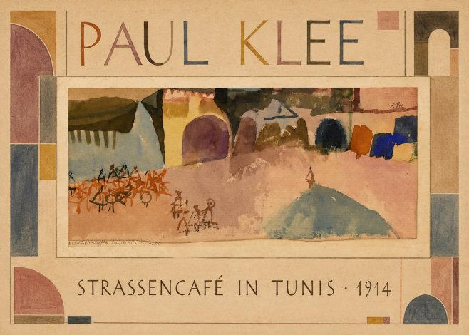 Paul Klee Strassencafé in Tunis · 1914 No1 - Plakat