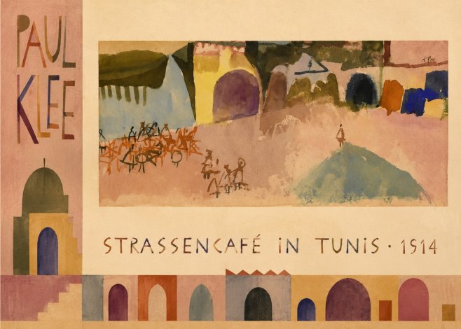 Paul Klee Strassencafé in Tunis · 1914 No2 - Plakat