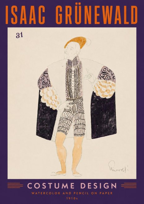 Isaac Grünewald Costume Design for Theatre No2 - Plakat