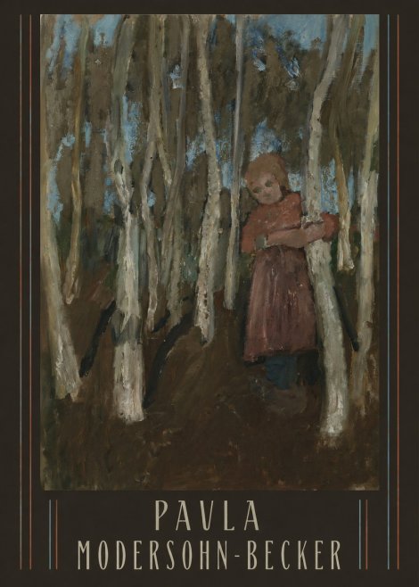 Paula Modersohn-Becker Girl in a Birch Forest No5 - Plakat