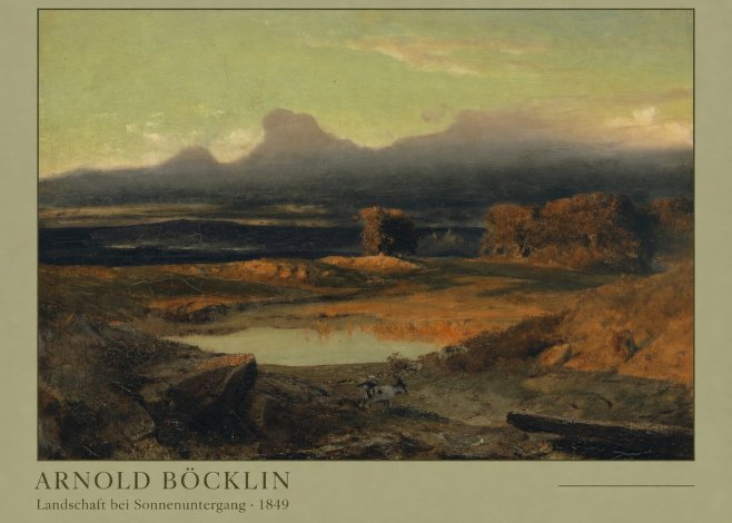 Arnold Böcklin Landschaft Bei Sonnenuntergang No4 - Plakat