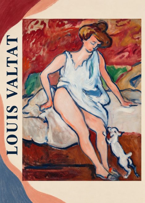 Louis Valtat Woman with a Dog No3 - Plakat