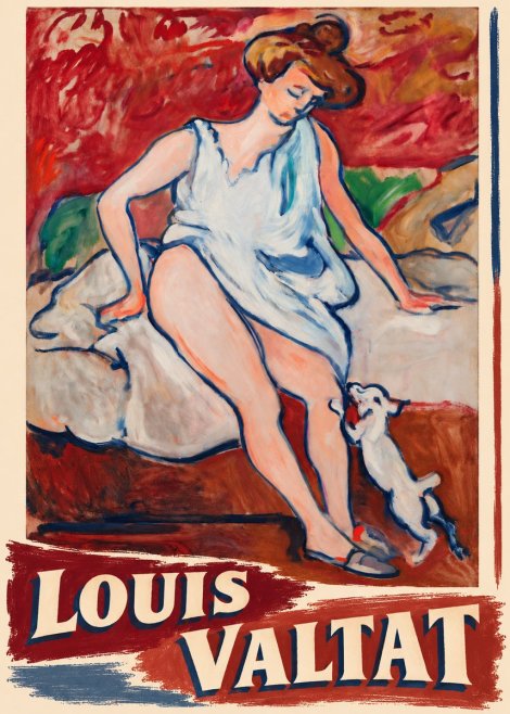 Louis Valtat Woman with a Dog No6 - Plakat
