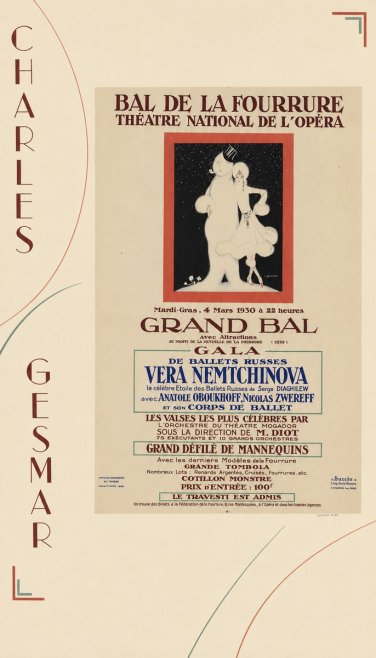 Charles Gesmar Bal De La Fourrure III No5 - Plakat