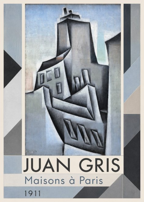 Juan Gris Maisons À Paris No1 - Plakat