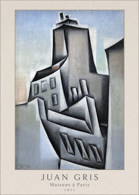 Juan Gris Maisons À Paris No4 - Plakat