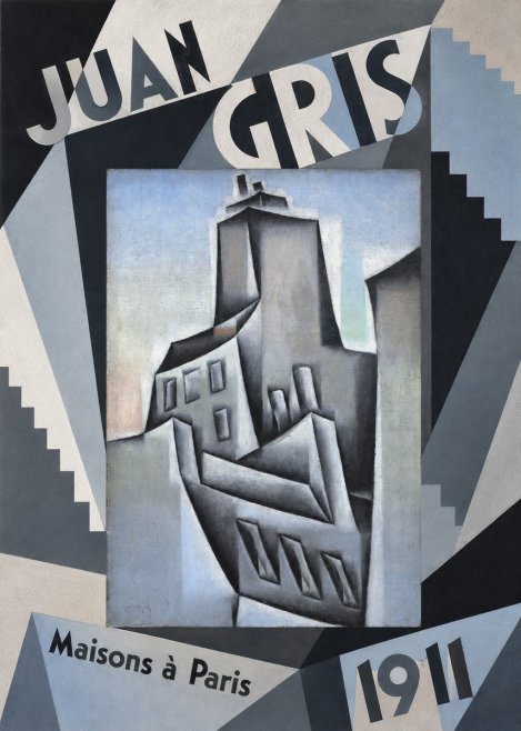 Juan Gris Maisons À Paris No5 - Plakat