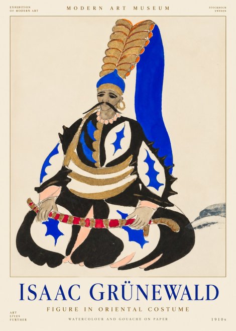 Isaac Grünewald Figure in Oriental Costume No1 - Plakat