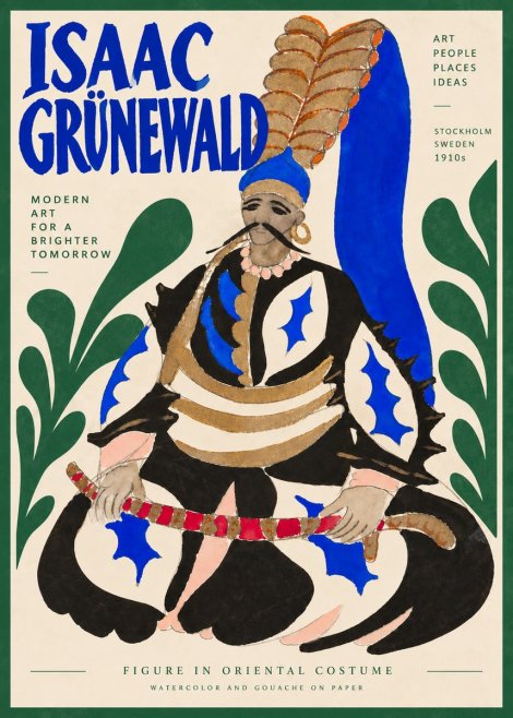 Isaac Grünewald Figure in Oriental Costume No4 - Plakat