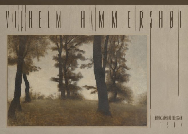 Vilhelm Hammershøi Tree Trunks, Arresødal, Frederiksværk No5 - Plakat