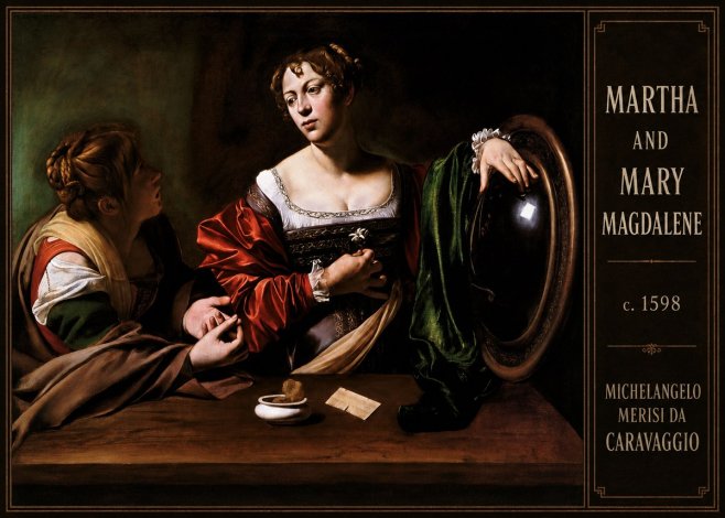 Michelangelo Merisi da Caravaggio Martha and Mary Magdalene No3 - Plakat