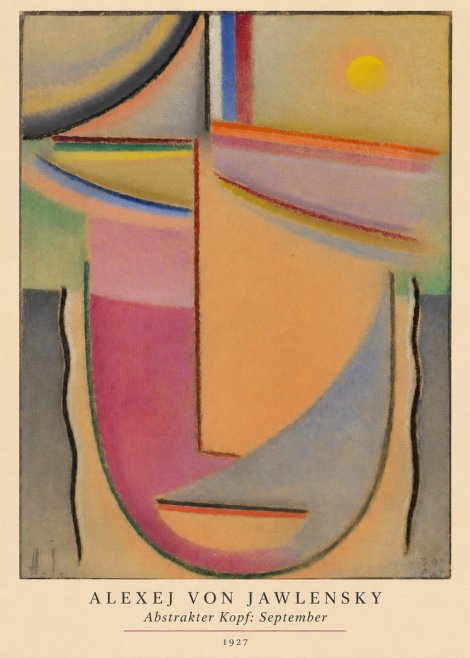 Alexej von Jawlensky Abstrakter Kopf: September No6 - Plakat