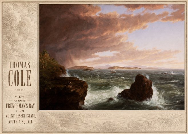 Thomas Cole View Across Frenchman's Bay from Mount Desert Island, After a Squall II No3 - Plakat