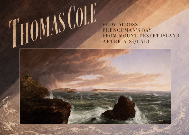 Thomas Cole View Across Frenchman's Bay from Mount Desert Island, After a Squall II No6 - Plakat