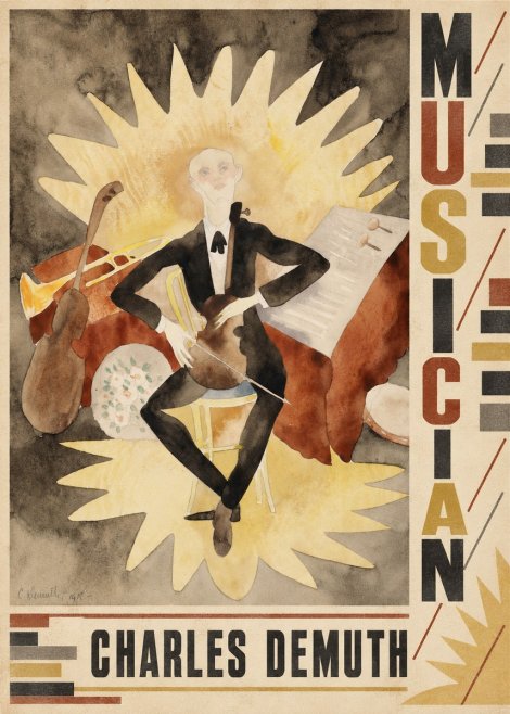 Charles Demuth Musician No5 - Plakat