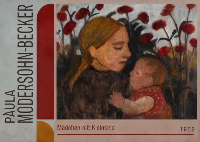 Paula Modersohn-Becker Mädchen Mit Kleinkind II No3 - Plakat
