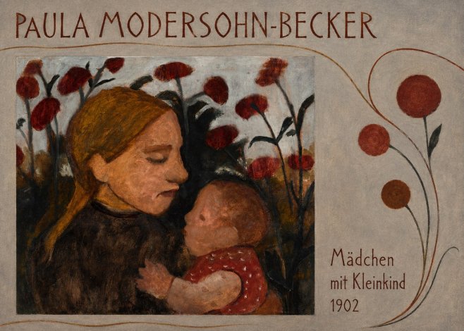 Paula Modersohn-Becker Mädchen Mit Kleinkind II No6 - Plakat