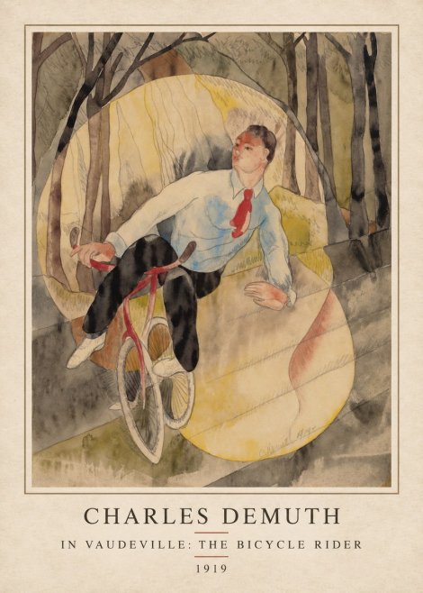 Charles Demuth In Vaudeville: the Bicycle Rider No4 - Plakat