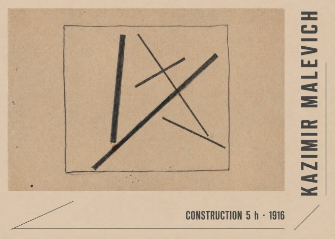 Kazimir Malevich Construction 5 H No2 - Plakat