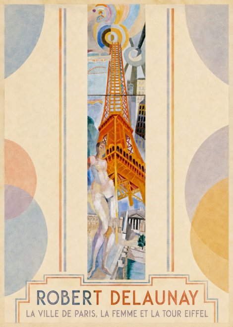 Robert Delaunay La Ville De Paris, La Femme Et La Tour Eiffel No2 - Plakat