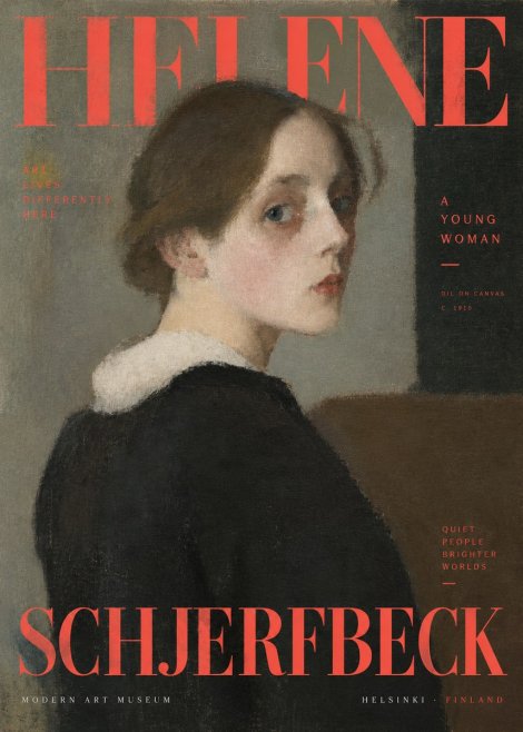 Helene Schjerfbeck The Little Girl Arranging a Twig No6 - Plakat