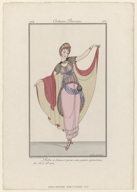 Gerda Wegener Robe À Danser No6 - Plakat