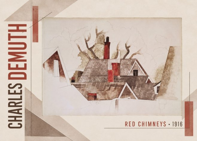 Charles Demuth Red Chimneys No3 - Plakat