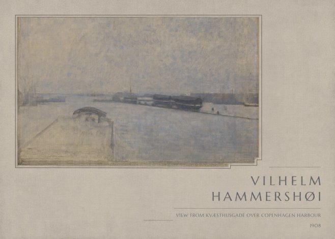 Vilhelm Hammershøi View from Kvæsthusgade over Copenhagen Harbour No6 - Plakat