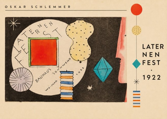 Oskar Schlemmer Laternenfest No3 - Plakat