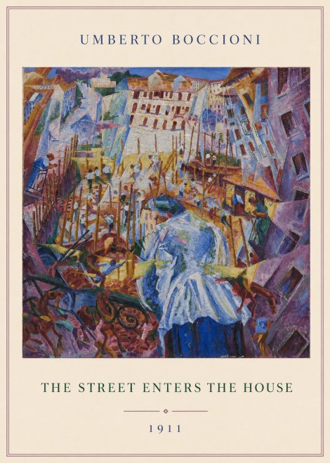 Umberto Boccioni The Street Enters the House No3 - Plakat