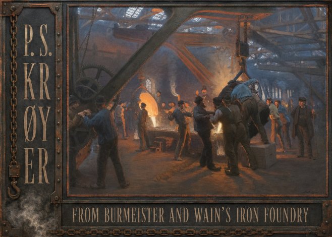 P.S. Krøyer From Burmeister and Wain's Iron Foundry No3 - Plakat