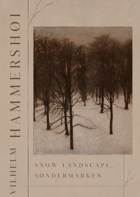 Vilhelm Hammershøi Snow Landscape, Søndermarken No3 - Plakat