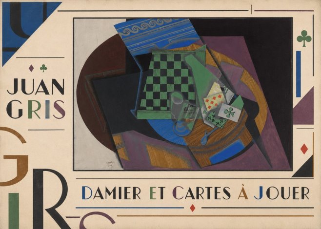 Juan Gris Damier Et Cartes À Jouer No5 - Plakat