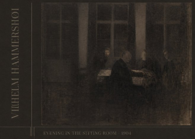 Vilhelm Hammershøi Evening in the Sitting Room No2 - Plakat