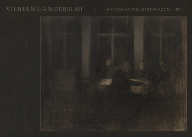 Vilhelm Hammershøi Evening in the Sitting Room No3 - Plakat
