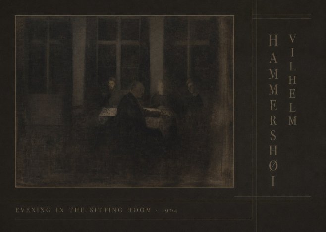 Vilhelm Hammershøi Evening in the Sitting Room No4 - Plakat