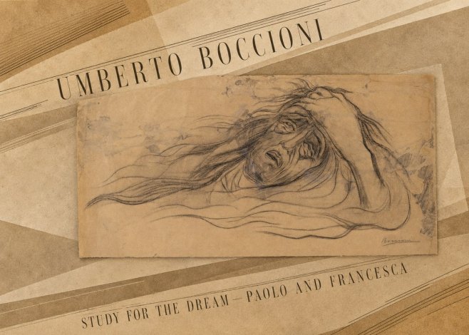 Umberto Boccioni Study for the Dream — Paolo and Francesca No4 - Plakat