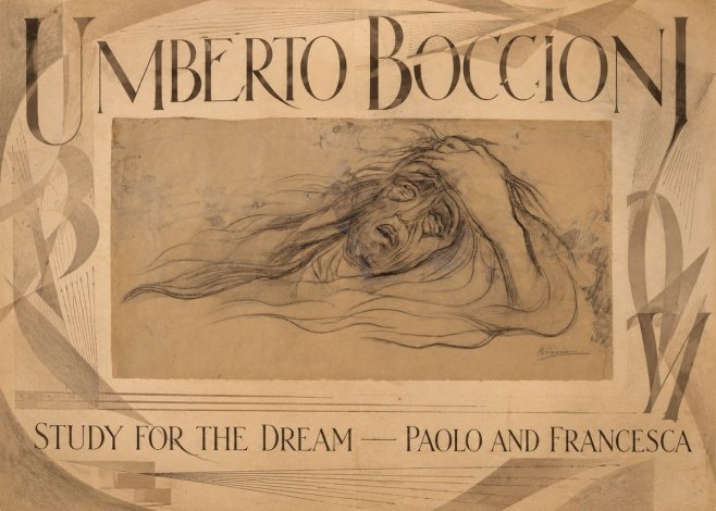 Umberto Boccioni Study for the Dream — Paolo and Francesca No6 - Plakat