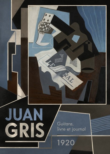 Juan Gris Guitare, Livre Et Journal No4 - Plakat