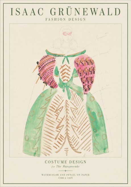 Isaac Grünewald Costume Design for the Masquerade No1 - Plakat