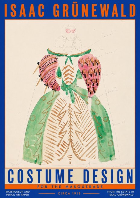 Isaac Grünewald Costume Design for the Masquerade No3 - Plakat