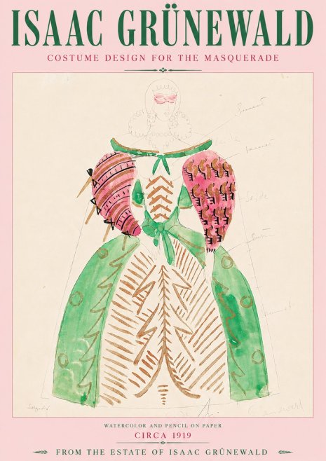 Isaac Grünewald Costume Design for the Masquerade No4 - Plakat